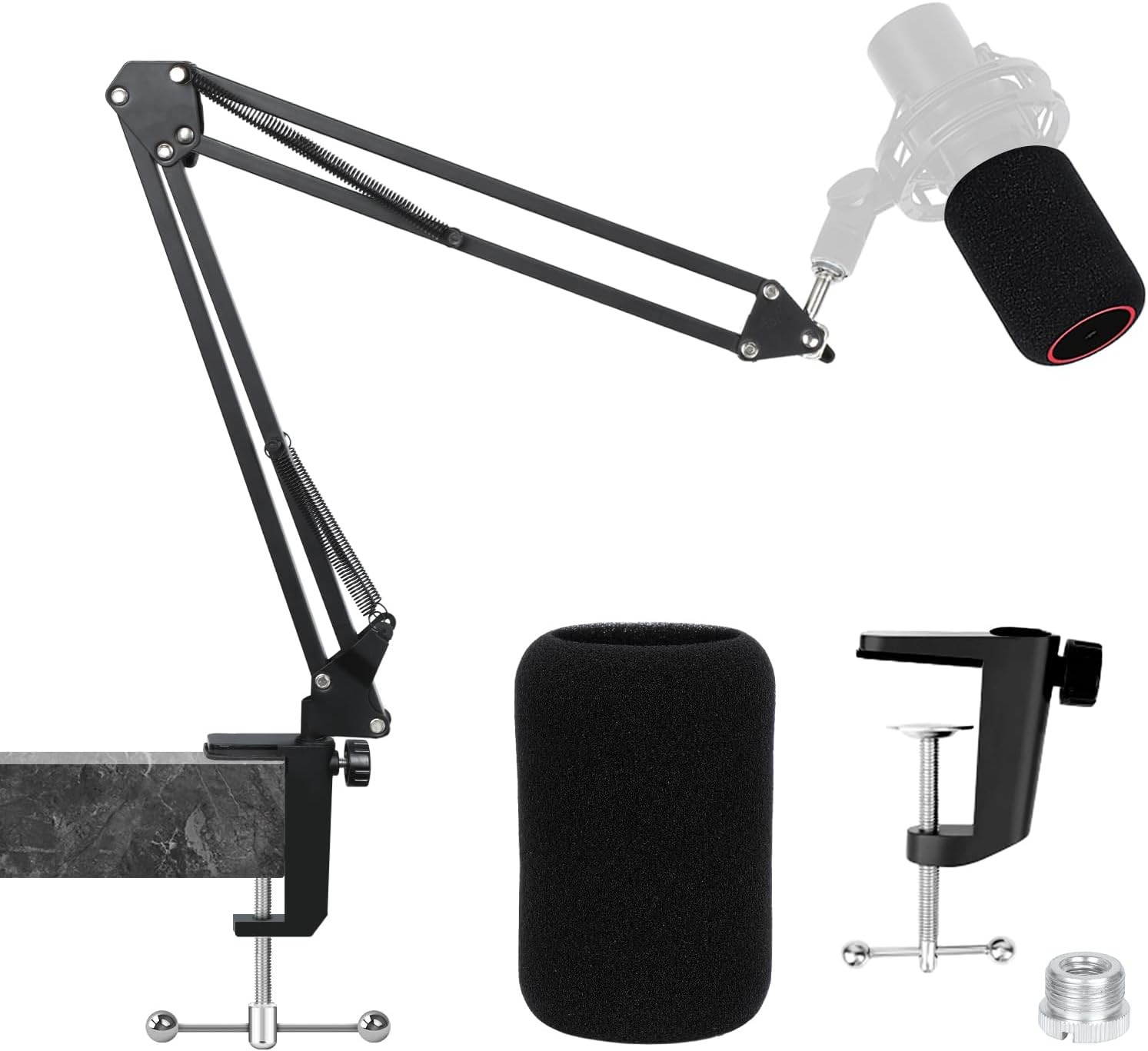 Boom Arm for HyperX QuadCast 2 - Mic Arm with Mic Cover Foam Compatible with Hy