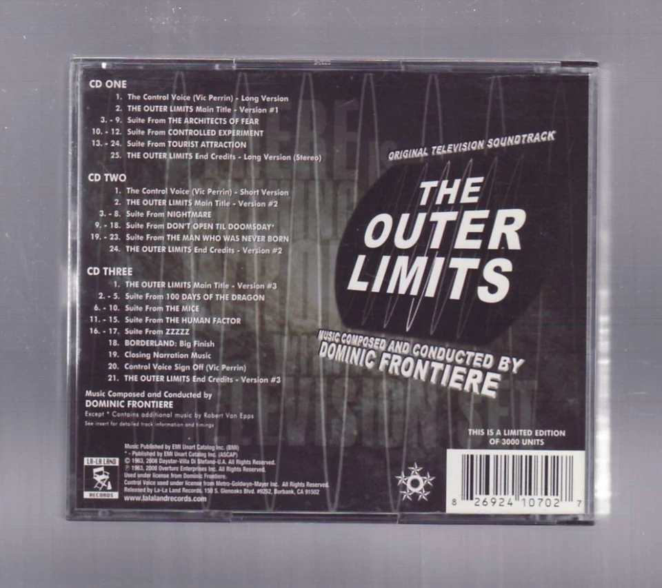 (CD) The Outer Limits - TV OST / Dominic Frontiere / 3 CD / Edition of 3,000 - Image 2 of 3