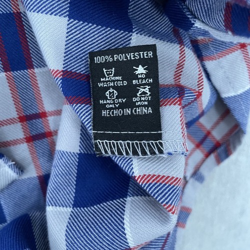 Dixxon Flannel Shirt Adult 2XL Blue Red Plaid Happy Gilmore 13 Button Up Men XXL - Picture 10 of 15