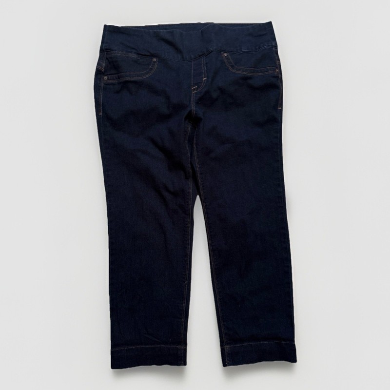 Style & Co Denim Capri Jeans Pull On Elastic Waist Sz M