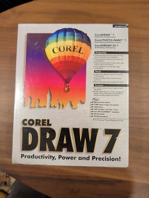 CorelDRAW 7 + PHOTO-PAINT 7 + DREAM 3D 7 (Upgrade)   Big Box NEW SEALED