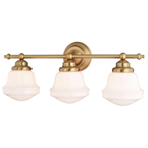 Vaxcel Lighting W0453 Huntley 3 Light 24"W Vanity Light - Brass - Picture 1 of 6