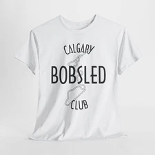 Calgary Bobsled Club Unisex Heavy Cotton Tee - Sporty, Comfortable, Unique Gift