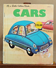 Vintage 1973 Little Golden Book CARS 1st Edition Hardcover Western USA Made