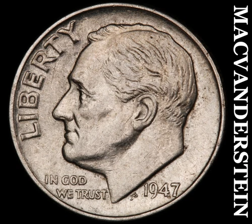1947-D Roosevelt Dime- Silver- Scarce Better Date No Reserve #J4989