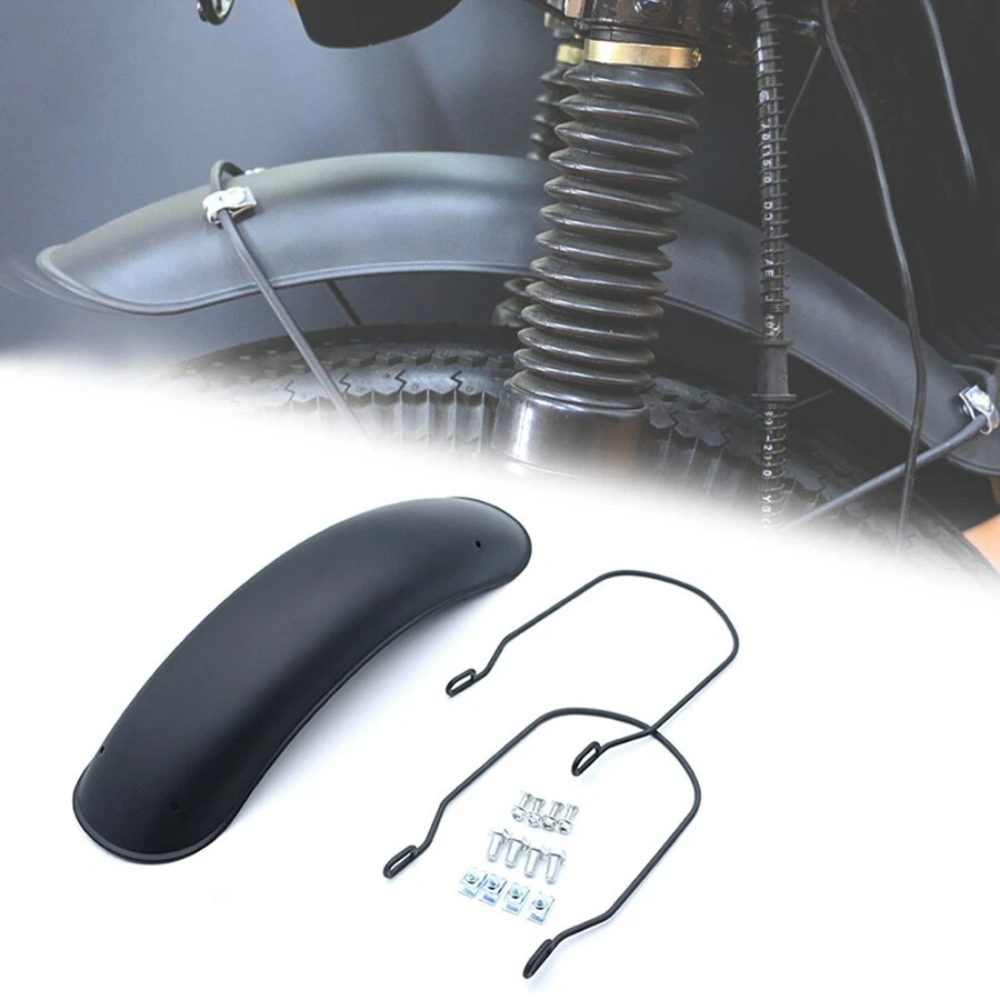 1pc Metal Front Fender Protector Mudguard Cover for 16" 17" 18" Motorcycle Wheel Foto 2 de 4