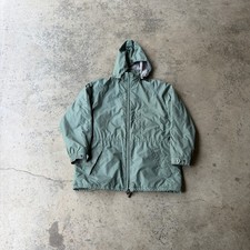 Vintage LL Bean Hooded Nylon Jacket Green Outdoor Gorpcore Size L