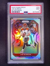 2020 Panini Prizm Joe Burrow #307 RC Rookie Silver PSA 9