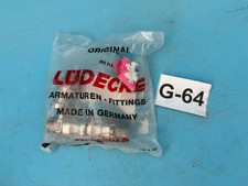 Lot of 4 LÜDECKE Kamlok 1/2” Stainless Steel Type F Male Plug DIN EN 14420-7 Ger