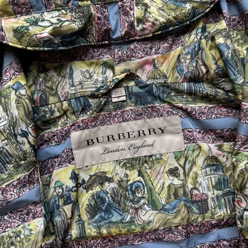 Burberry Illustrated Scene Print Nylon Jacket Size 52 image 12