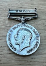 George V Service Medal With Iraq Clasp To G.D.Wrench 1st Kings Dragoon Guards