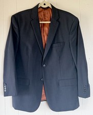 Jos. A. Bank Men's 100 Wool Slim Fit Suit Jacket 42S Blue Stripe 2-Button Notch
