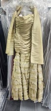 Alyce Designs Vintage Dress Size 8 Gold Costume or Special Occasion NWT