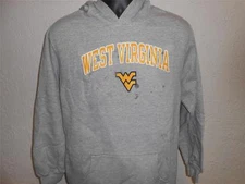 NEW-Minor-Flaws West Virginia Mountaineers YOUTH Sizes M-L Gray Hoodie