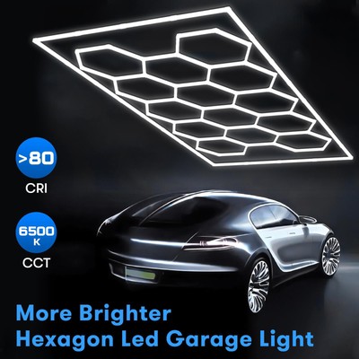 81pcs 555W Honeycomb Garage Light Hexagonal Lamp 6500K Future Technology