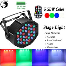 108W 36 LED Rechargeable Stage Par Lights RGB Battery Powered Party Lights DMX