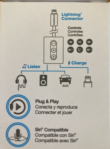 $40 Naztech 3.5mm Audio + Charge Adapter with Lightning Connector MFi-Certified - Picture 2 of 14
