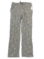 NWT GAP Men's Pajama Pants Sz M-XL Gray Red Hearts Tic Tac Toe #401638