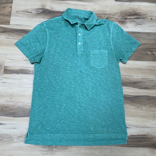 J Crew Mens Polo Shirt Medium Green 