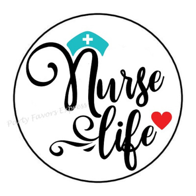 10cm Auto-Aufkleber Sticker Decal Laptop Farbe bunt Nurse Life bunt Rund R2502