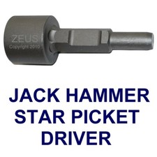 JACK HAMMER STAR PICKET FENCE T POST DRIVER JACKHAMMER CHISEL RAMMING ATTACHMENT