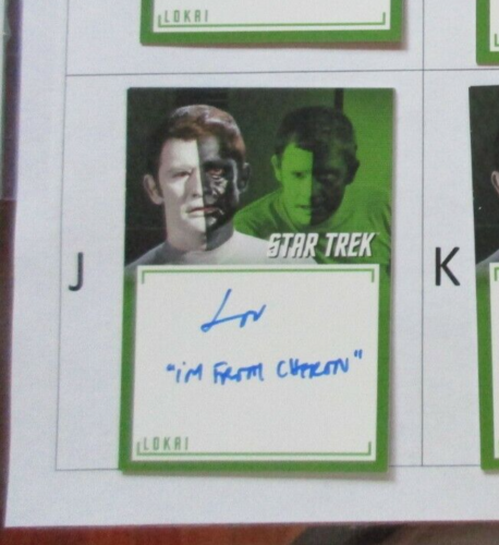 Star Trek Tos Archives & Inscriptions Lou Antonio (Im De Cheron) Autographe J - Photo 1/1