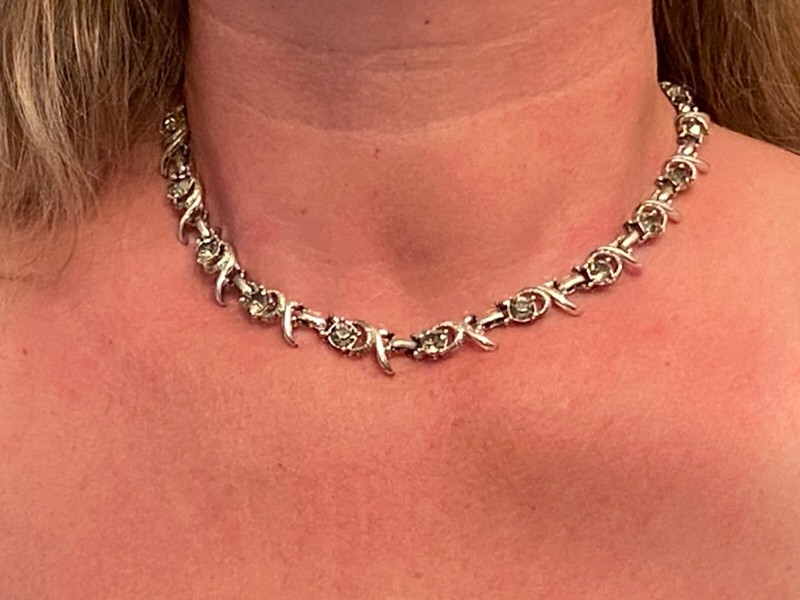 vintage rhinestone necklace