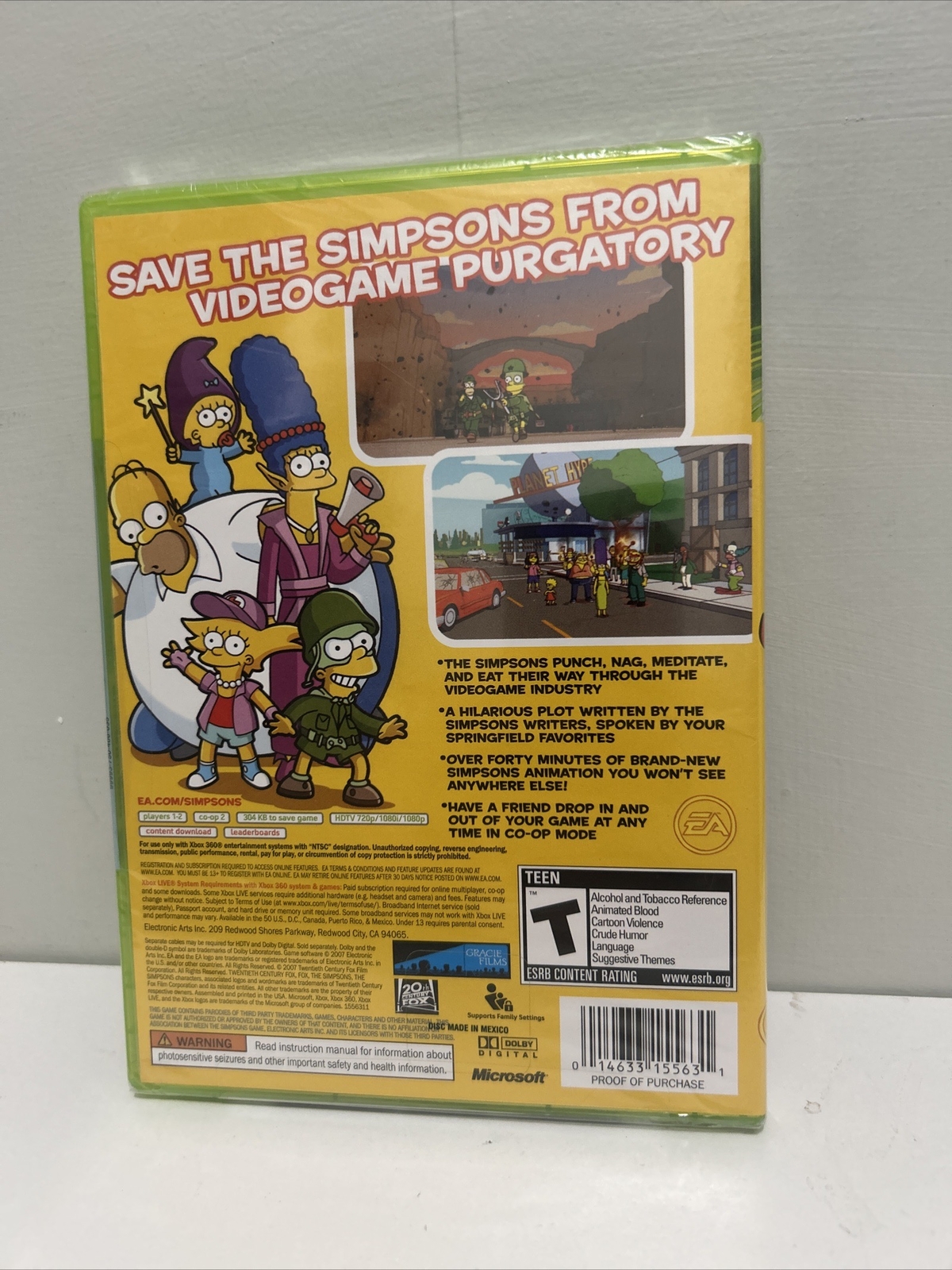 The Simpsons Game (Microsoft Xbox 360, 2007) Sealed Clean 14633155631