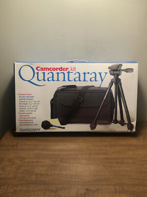 Quantaray Camcorder Kit Black Bag & Tripod w/ Mount Lens Cleaning Kit