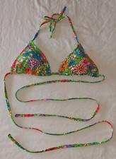 Wild fable Women's Triangle Wrap Bikini Top Floral Print Small