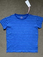 Girls Vineyard Vines Size L 14 Blue Striped Surf Tee NWT