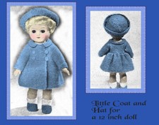 Knitting pattern copy 2345.  Dolls clothes outfits for 12" dolls.  3ply