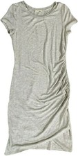 Spring Haze Dress Adult Small Heather Light Gray Bodycon Ruched Side Womens
