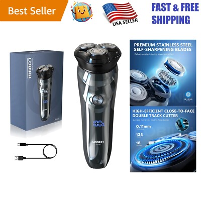 Waterproof Rechargeable Electric Razor with Pop-Up Trimmer for Ultimate Grooming