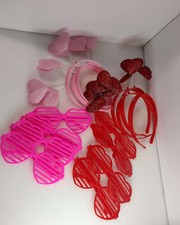 16 Pcs Valentine'S Day Heart Headbands Heart Sunglasses Heart Glitter Cupid
