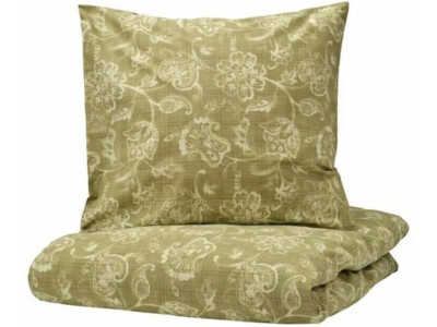Ikea JUNIMAGNOLIA Bettwäsche Set 2 tlg.140x200 grün Blumen NEU OVP 604.495.77