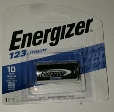 Energizer EL123 Lithium 3 Volt replaces EL123AP, DL123A, CR17345, CR123A, K123LA