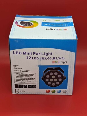 LED Stage Lights RGBW -12 Lights x 3 Watt - Strobe Gradual Jump