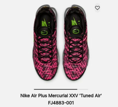 NEW Men's Nike Air Max Plus Mercurial XXV 25 Shoes FJ4883 001