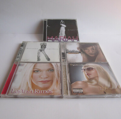 Lot of 5 cd-LeAnnRimes-Gwen Stefani-ChristinaAguilera-KellyClarkson-Mariah Carey