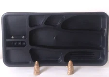 Tenex Desktop Organizer Black Molded Plastic Organizer Desk Drawer Vintage 1999