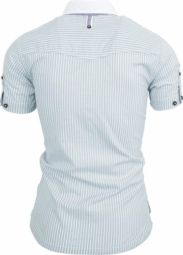 Herren FREIZEIT SHIRTS MIT KNOPF NACH UNTEN Kleid T-Shirt kurzärmelig schmale Passform Sommer gewebt - Bild 38 von 62