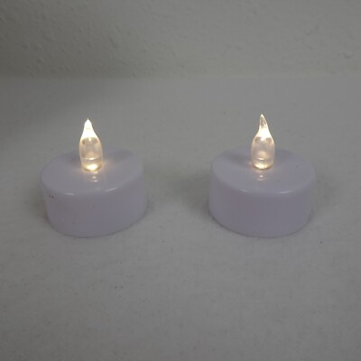 80 Pack Flameless Candles Tea Lights Flickering White Base Wedding Party Holiday