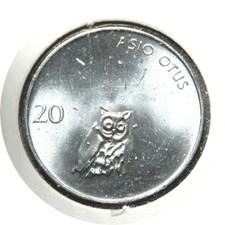 elf Slovenia 20 Stotinov 1993 Barn Owl Bird