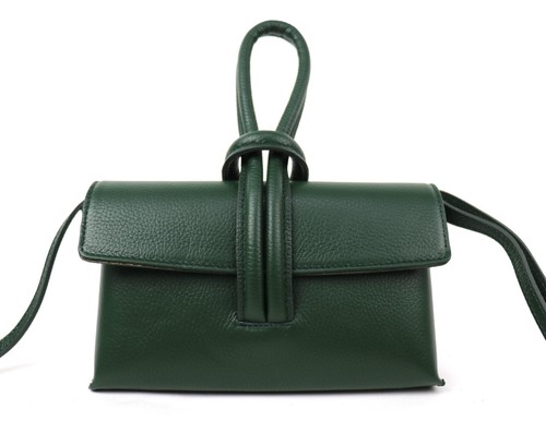 Italian Leather Handbag with Detachable Straps Handmade Leather Versatile Clutch - Picture 76 of 189
