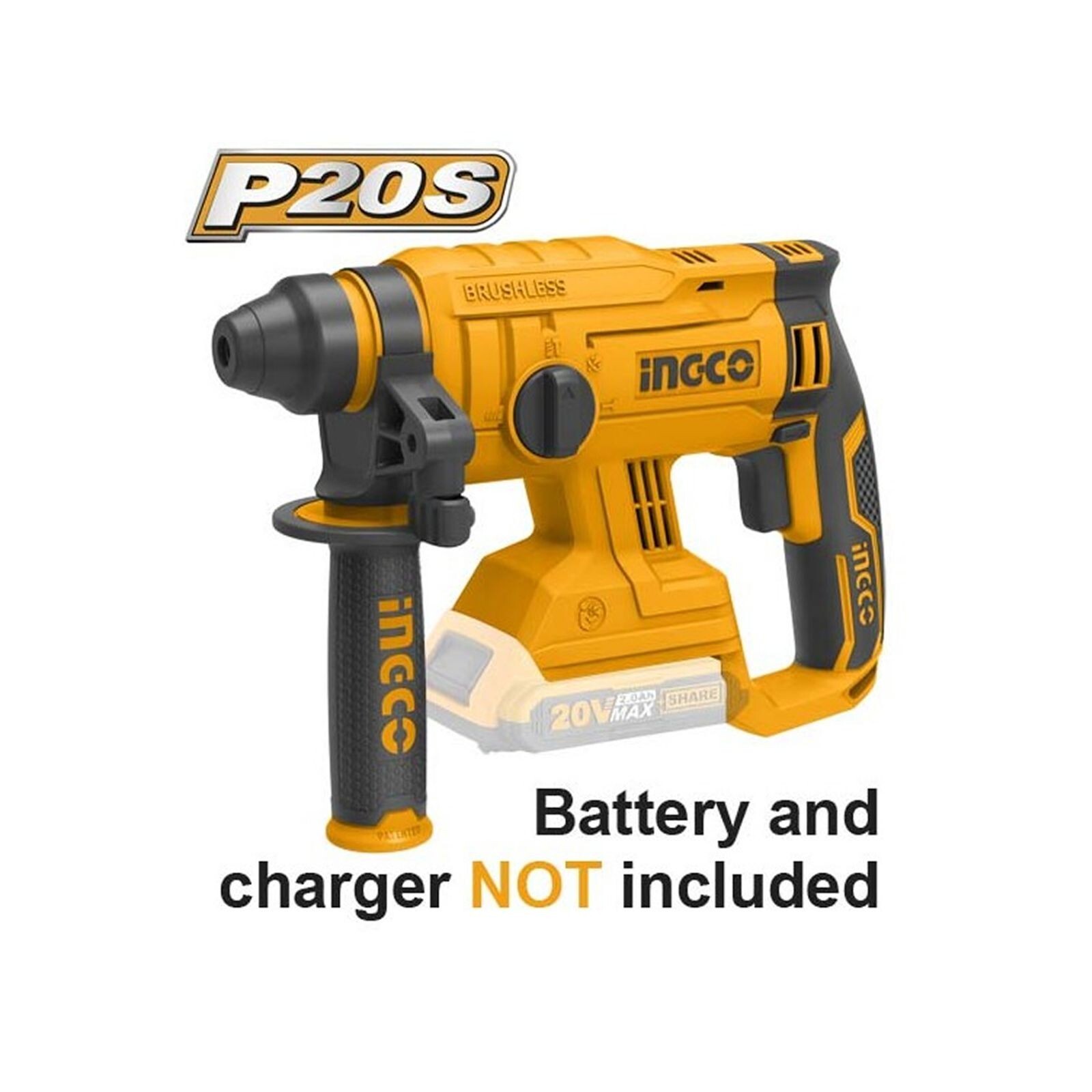 Tassellatore Demolitore 20V Brushless P20S - Martello SDS Plus Professionale