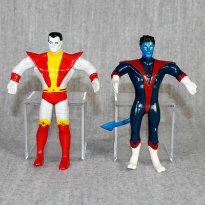 MARVEL X-MEN UNCANNY Vintage Action Figures Nightcrawler Colossus 1990s Bend Ems