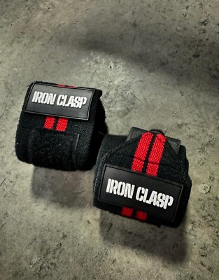 IRON CLASP 21-Inch Thumbless Heavy Duty Weightlifting Wrist Wraps