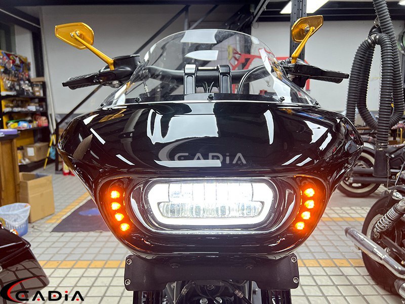 Front Fairing W/ LED Headlight Turn Signals Light For Harley Fat Bob FXFB FXFBS