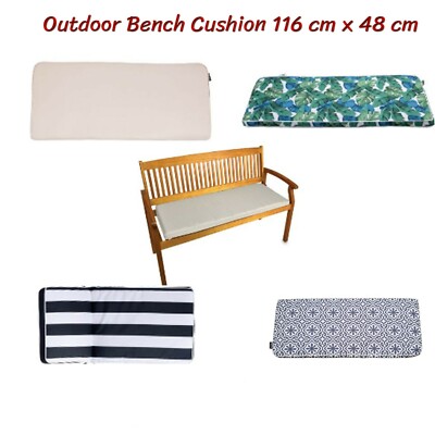 Wooden Bench Bench Waterproof Cushion Porthallow Bench Cushion